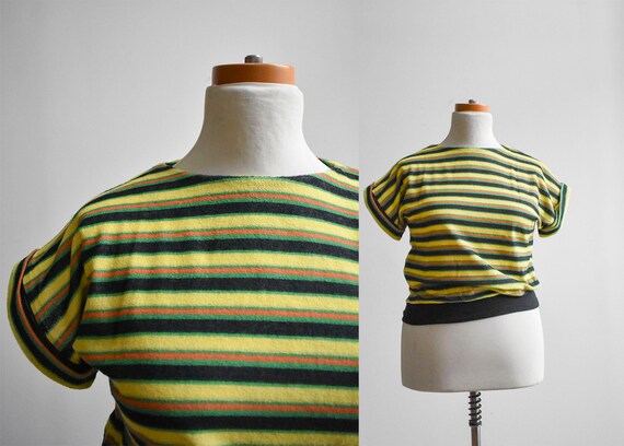 1970s Terrycloth Striped Tee