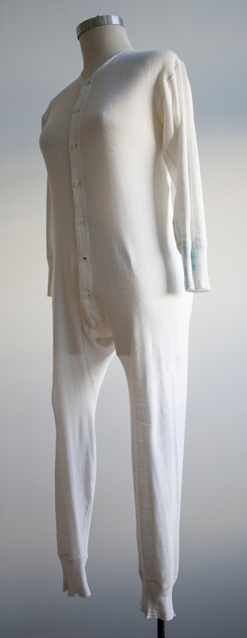 Vintage Long Underwear / Vintage Union Suit / Cotton Knit Long Etsy