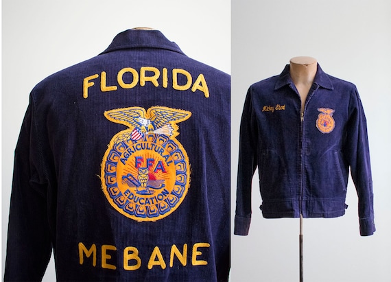 Vintage FFA Jacket / Corduroy Farmer Jacket / Vint
