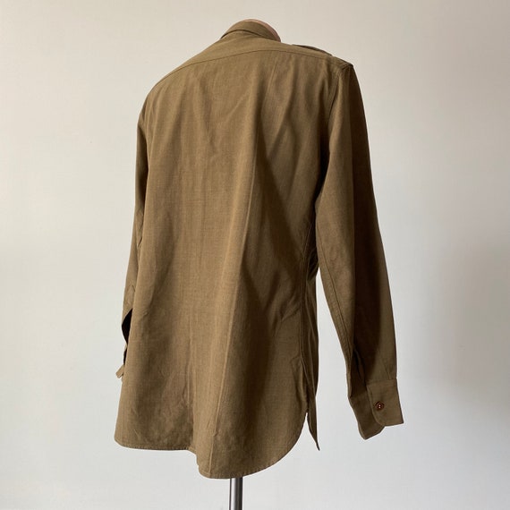 1940s Vintage Military Shirt / Vintage Wool Unifo… - image 7