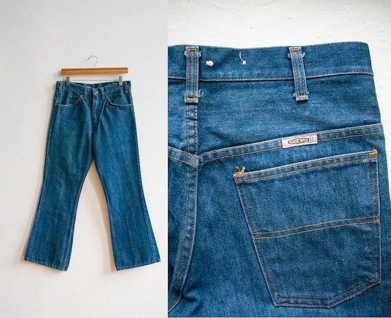 Vintage 1970s Bell Bottom Jeans / Vintage Gauchos