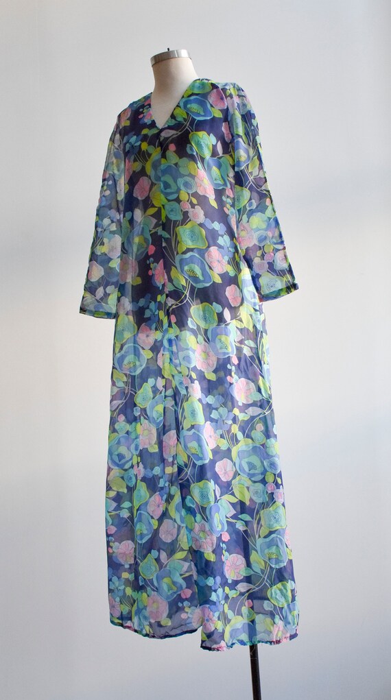 60s Handmade Psychedelic Print Maxi Dress - image 7