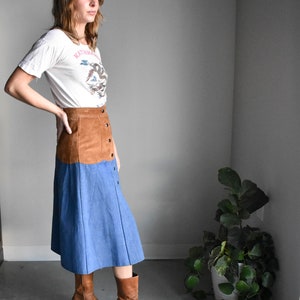 Retro Denim A-Line Skirt - M main image 0