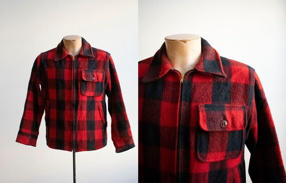 Vintage 1940s Woolrich Jacket / Vintage Wool Buffa