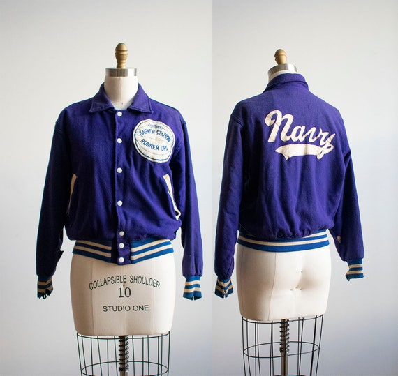 1940s 1950s Wool Letterman Jacket / True Vintage H