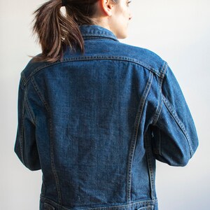 Vintage Lee Jean Jacket / Vintage Dark Denim Jean Jacket / Vintage Lee Riders Jacket / Vintage Jean Jacket Small / Classic Vintage Denim image 9