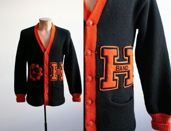 Vintage 1950s Varsity Sweater / Vintage Varsity Le