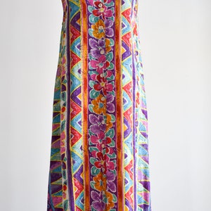 1990s Floral & Abstract Long Summer Dress image 2