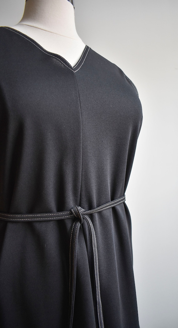 1970s Black Shirt Dress with Belt - image 4