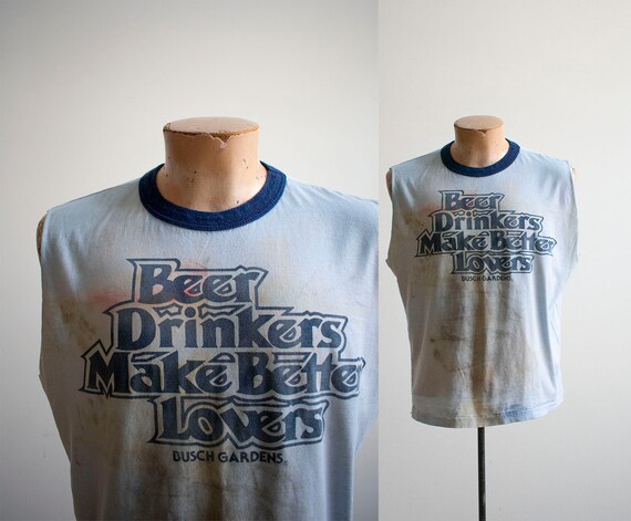 Vintage 1970s Busch Gardens Tee / Vintage Beer Tsh