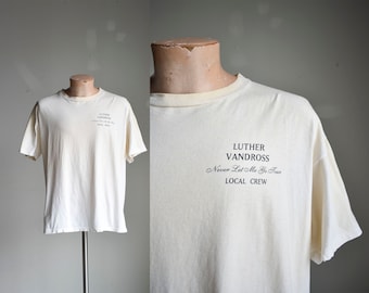 Vintage Luther Vandross Tour Tshirt / Luther Vandross Never Let Me Go Crew Tee / Vintage 90s Luther Vandross Tee XL