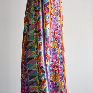 1990s Floral & Abstract Long Summer Dress image 3