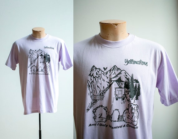 Vintage 1980s Yellowstone Tshirt / Vintage Yellows