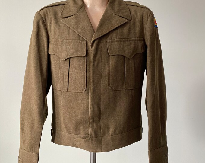 Vintage 1940s 1950s Ike Jacket / Vintage Eisenhower Jacket / Vintage