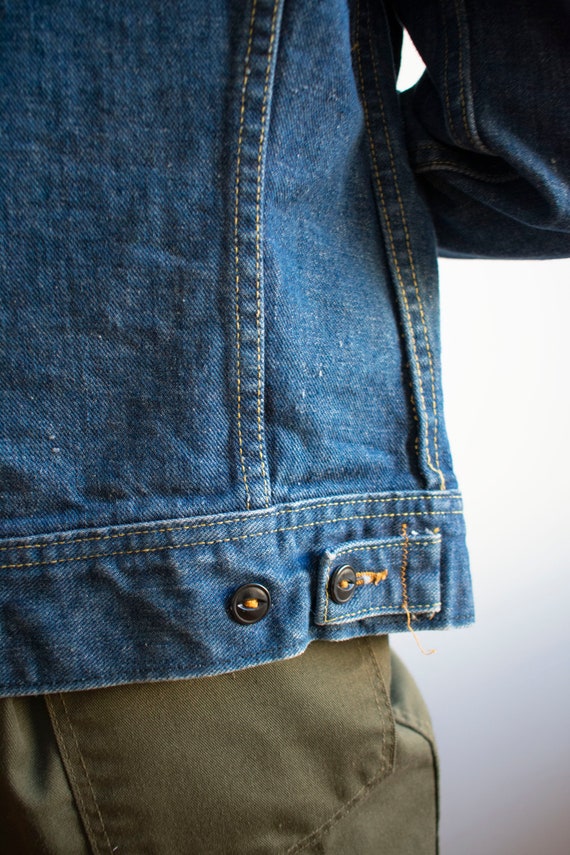 Vintage Lee Jean Jacket / Vintage Dark Denim Jean… - image 10