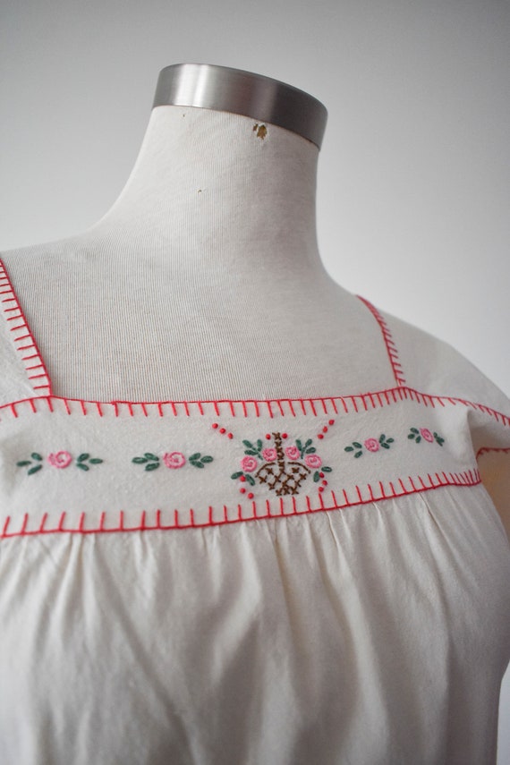 Vintage Cotton Embroidered Blouse - image 4