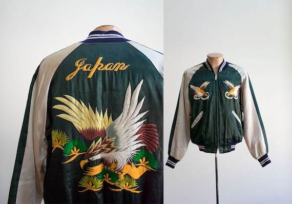Vintage 1970s Japanese Souvenir Jacket / Eagle Emb