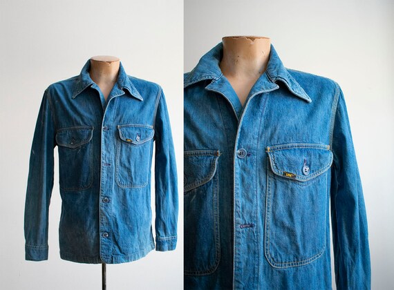Vintage 1970s Lee Denim Shirt / Denim Lee Jacket /