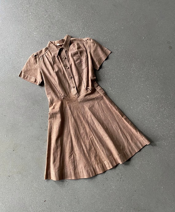 1940s Girl Scouts Brownie Uniform Dress