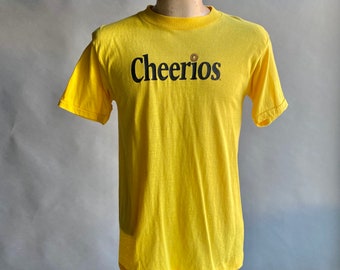 Vintage Cheerios Tshirt / Vintage 80s Cheerios Tshirt / Gerrys Vintage Tee / Yellow 1980s Cheerios Tshirt / Vintage Cereal Tshirt