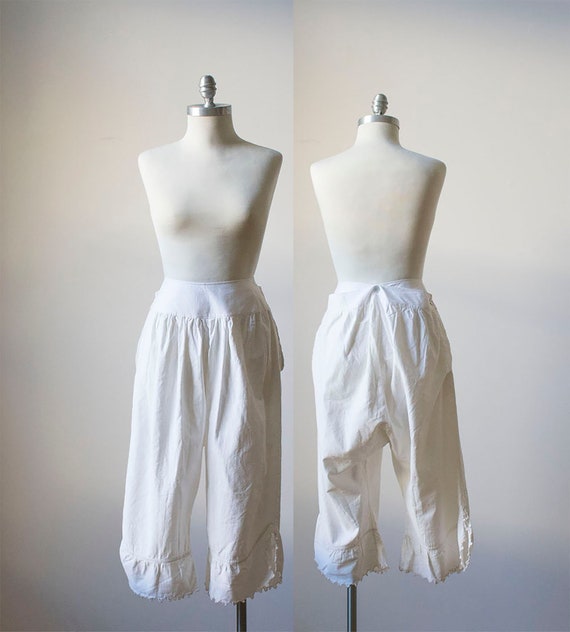 Vintage Bloomers / White Cotton Bloomers / Edwardi