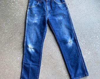 Vintage Broken In Jeans / Broken In Vintage Denim / Rustler Jeans 32x32 / Vintage Rustler Jeans 32