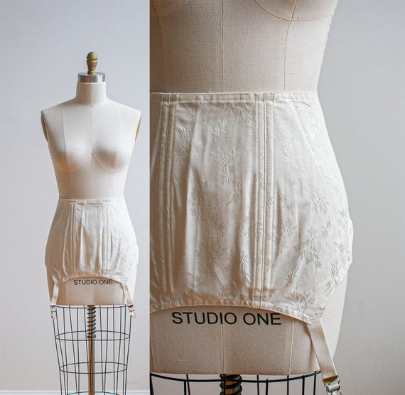 Vintage Girdle / White 1950s Girdle / Pin Up / Gir