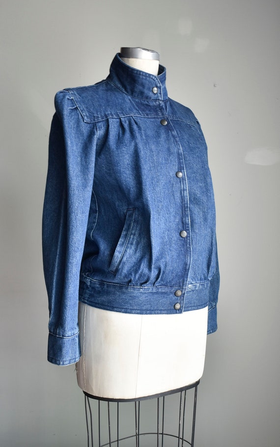 Vintage Jean Jacket / 1980s Womens Jean Jacket / … - image 5