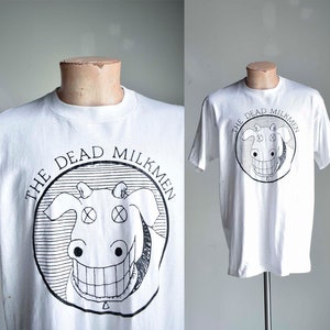 Vintage 1980s Dead Milkmen Tshirt / Vintage 1984 Dead Milkmen Band Tee / Vintage Dead Milkmen Cow Tee / Screen Stars Dead Milkmen Tee image 1