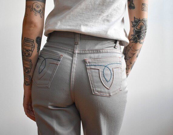 Vintage 1970s Gray Bell Bottoms