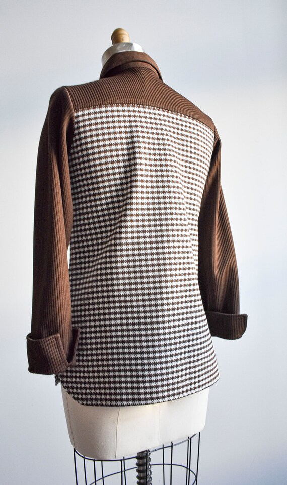 1970s Western Houndstooth Western Blouse - image 7