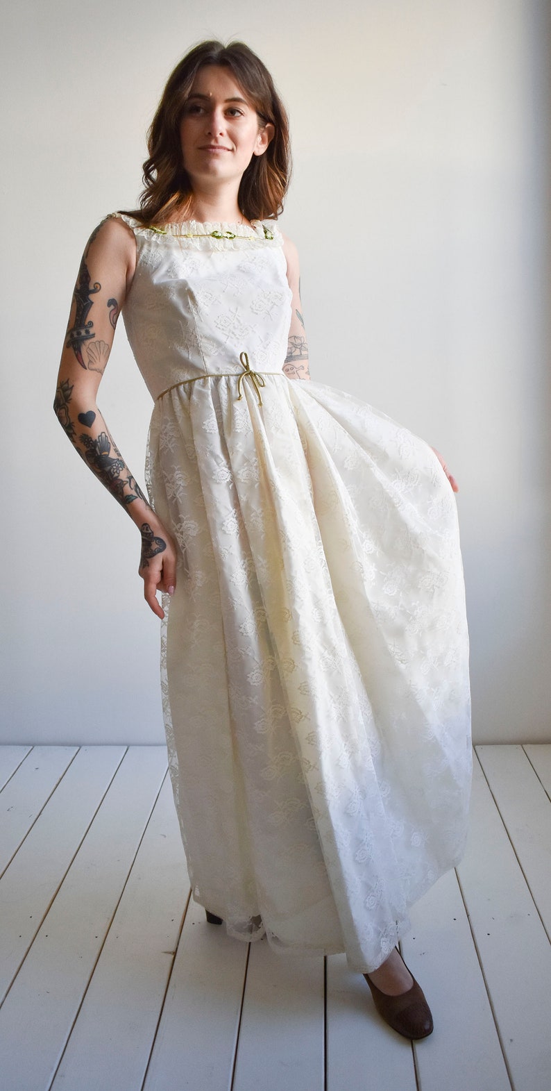 White 1960s Lace Dress