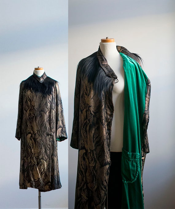 1920s Flapper Coat / 1920s Art Deco Era Jacket / G