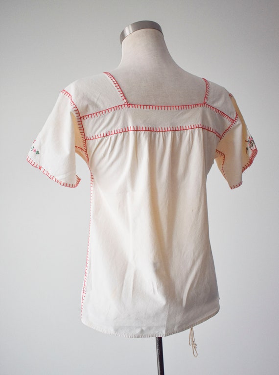 Vintage Cotton Embroidered Blouse - image 8