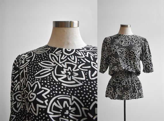 Vintage Abstract Blouse