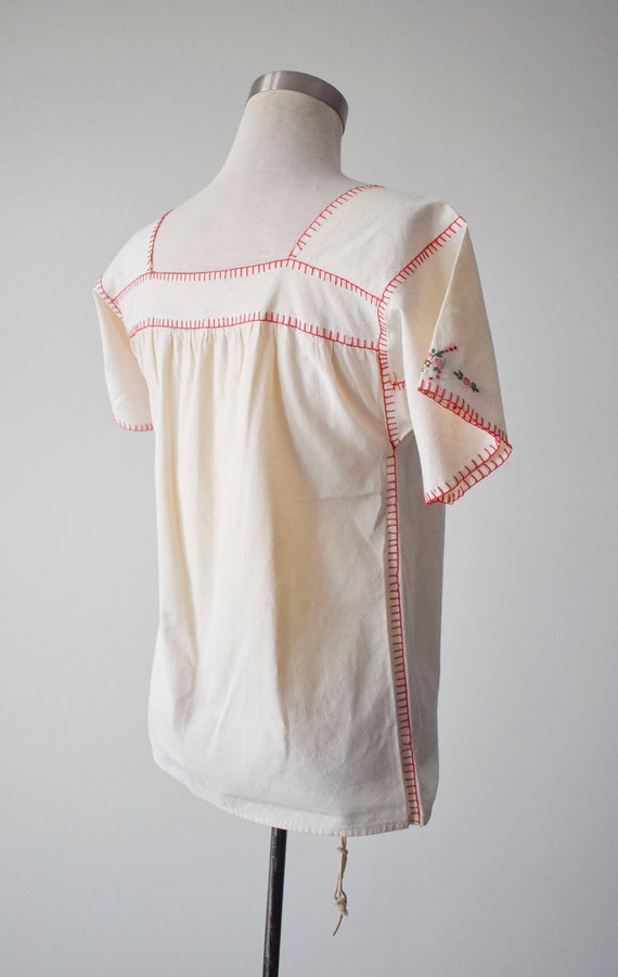 Vintage Cotton Embroidered Blouse - image 7
