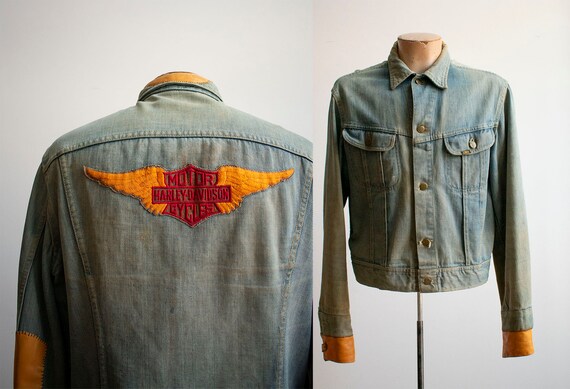 Vintage 1960s Denim Jacket / 1960s Mr Lee Distress