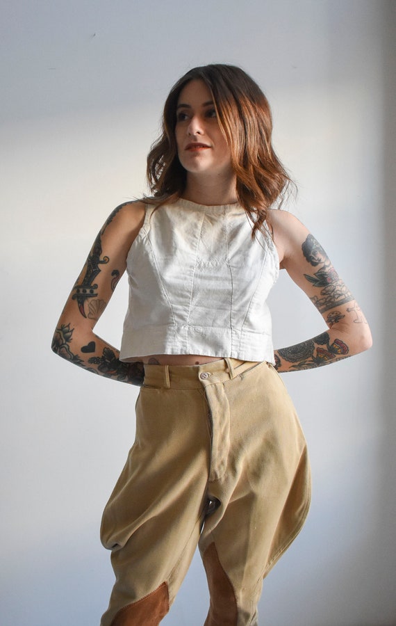 White Linen Edwardian Tank
