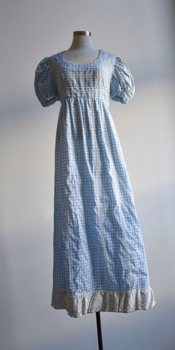 Blue gingham hotsell maxi dress