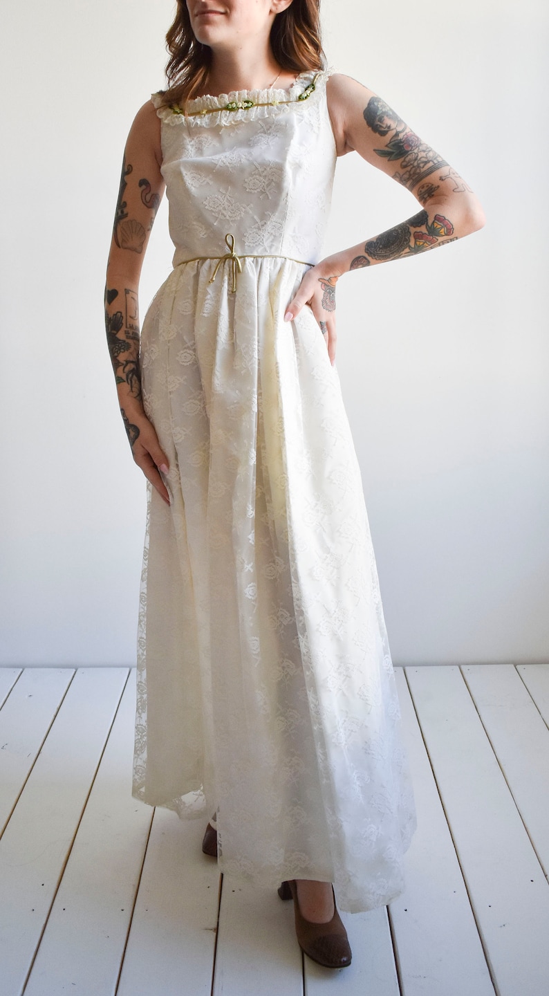 White 1960s Lace Dress