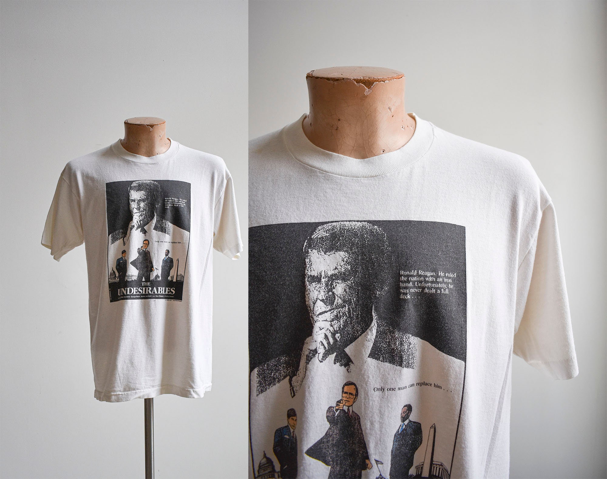 1980s Anti Ronald Reagan Tshirt | Etsy 
