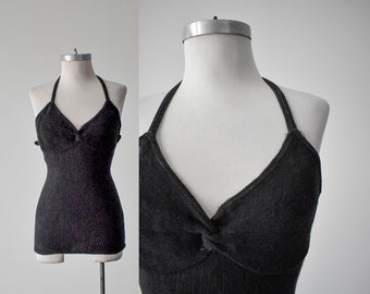 40s/50s Black Wool Catalina Creations Swimsuit