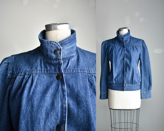 Vintage Jean Jacket / 1980s Womens Jean Jacket / … - image 1