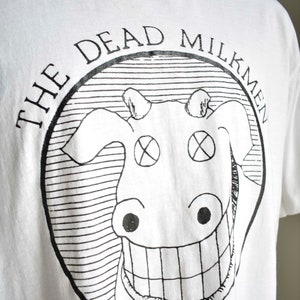 Vintage 1980s Dead Milkmen Tshirt / Vintage 1984 Dead Milkmen Band Tee / Vintage Dead Milkmen Cow Tee / Screen Stars Dead Milkmen Tee image 4