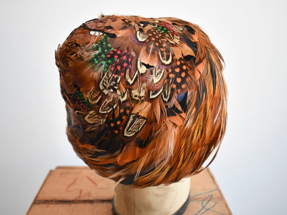 1950s Pheasant Feather Hat - image 6