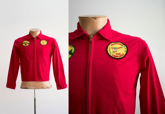 1950s Boy Scouts of America Jacket / Red Boy Scout