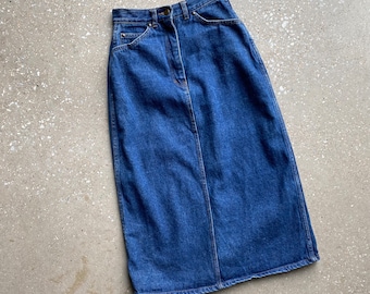 Vintage 80s Denim Skirt / Blue Denim Skirt / VintageJean Skirt / 80s Vintage Denim Skirt Small
