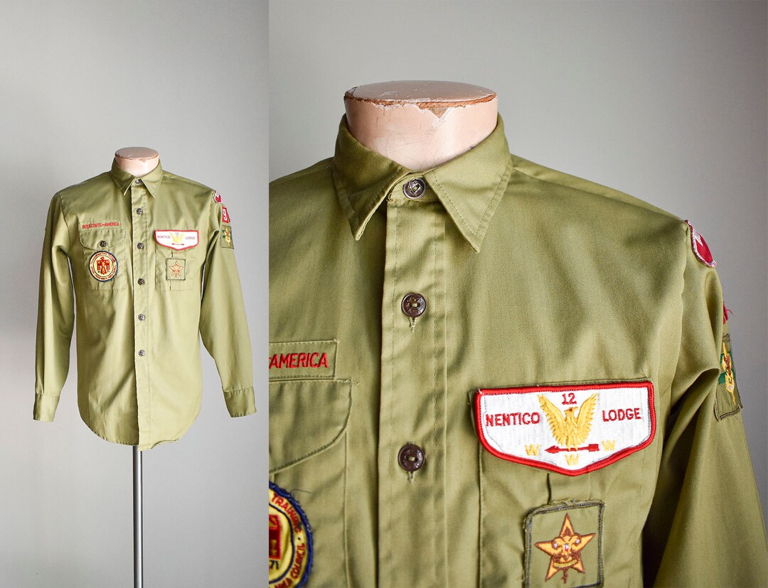 Vintage Boy Scouts of American Uniform Shirt Etsy