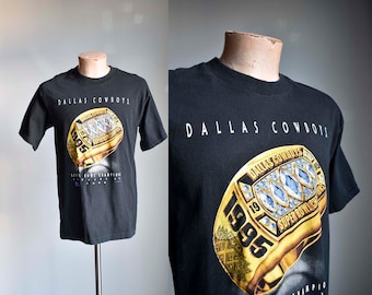 Vintage 1995 Dallas Cowbows Superbowl Champions Tee / vintage Tshirt des Cowboys de Dallas / vintage NFL des années 1990 Tee / vintage des années 90 NFL Football Tee XL