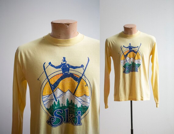 Vintage 1970s Tshirt / Longsleeve Vintage Tee / Vi